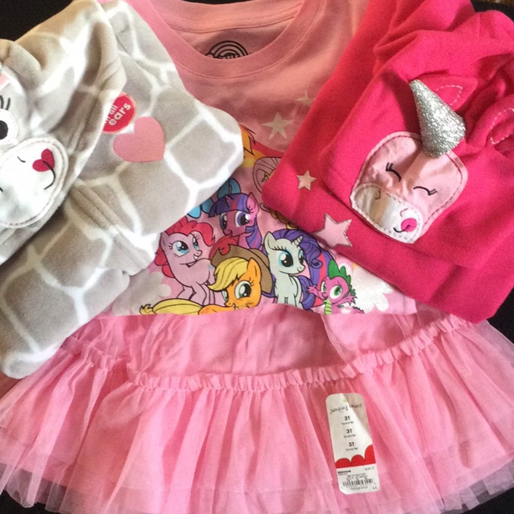 NEW! Pink! 3T Hoodie, 3T Zip Hoodie, 3T Long-Sleeve Tee, 3T Scooter/Skort